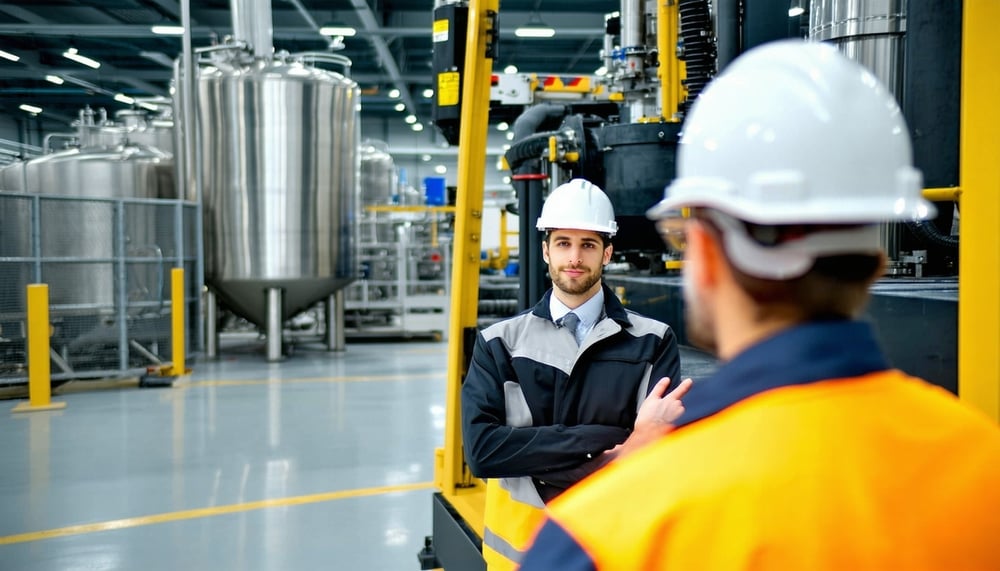 Illustration de la mise en relation entre industriels et prestataires de services Illustration de la mise en relation entre industriels et prestataires de services